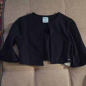 Mayoral Midnight Blue Jacket with ruffled sleeves- 12 year old- excellent
